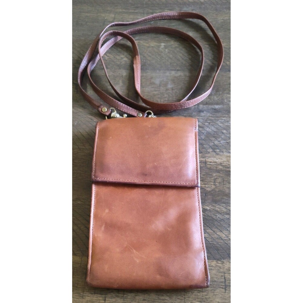 Vintage Bag Caramel Brown Leather Cowhide Crossbody